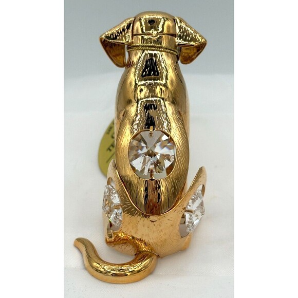 Swarovski Crystal Temptations 24K Plated Gold Dog Crystal Figurine Ornament NWT - Picture 4 of 16